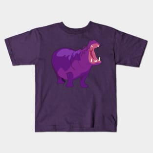 Purple Hippo Kids T-Shirt